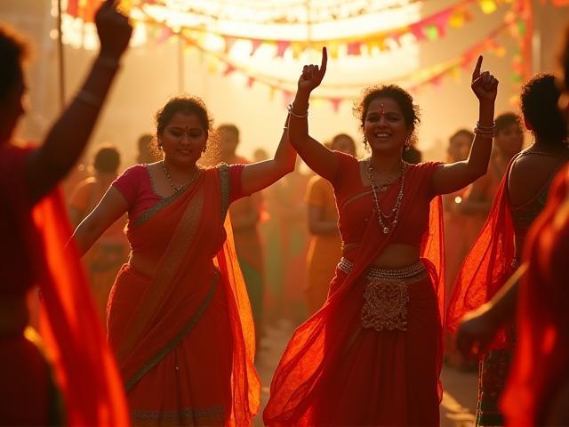 महाराष्ट्र के लोक पर्व का उत्सव, पारंपरिक पोशाक में लोग